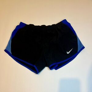 Nike Black and Blue brief lined dri fit shorts size medium